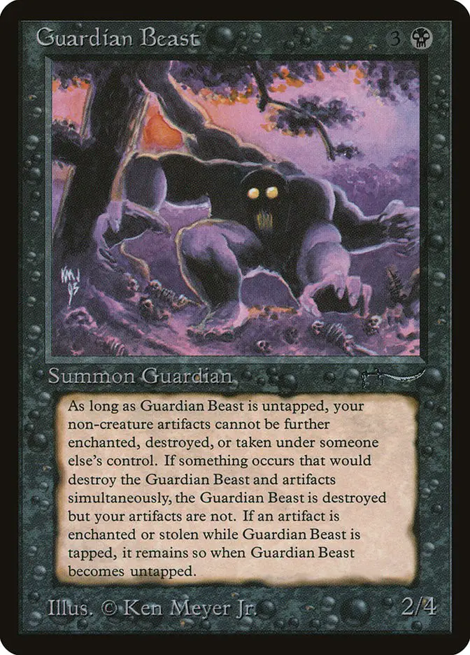 Guardian Beast • Creature — Beast (Arabian Nights) - MTG Assist