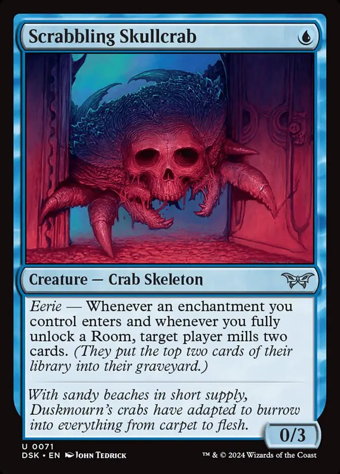 Scrabbling Skullcrab Creature Crab Skeleton Duskmourn House Of