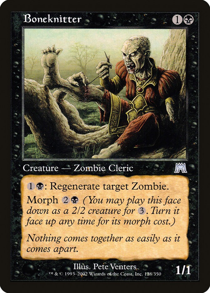 Boneknitter • Creature — Zombie Cleric (Onslaught) - MTG Assist
