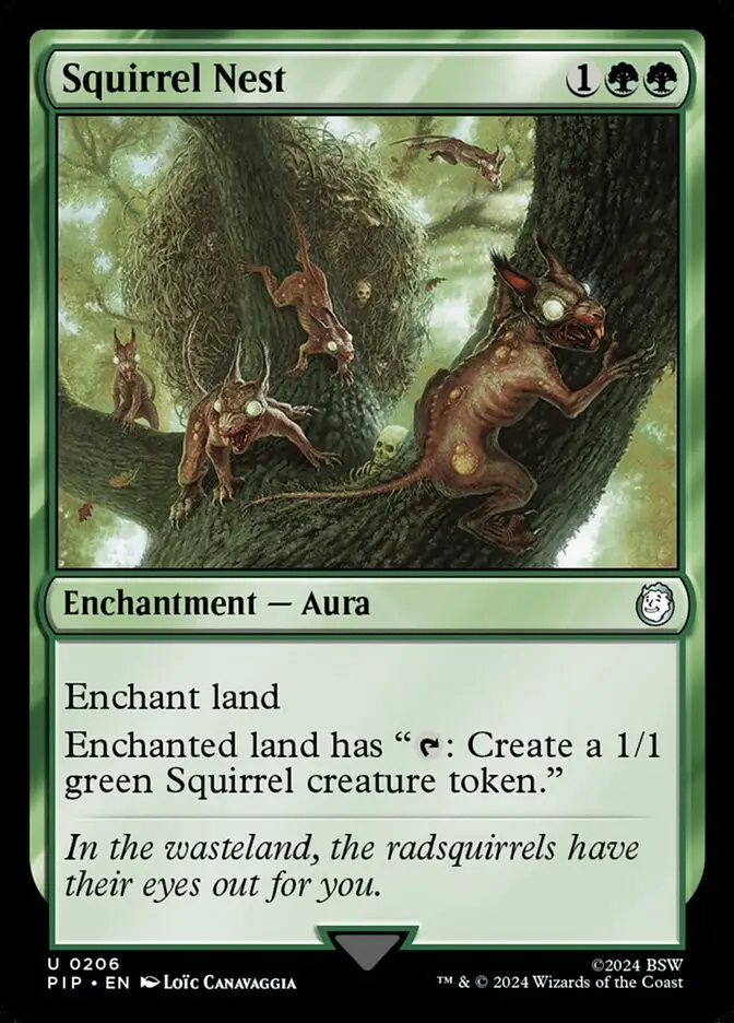 Squirrel Nest • Enchantment — Aura (Fallout) - MTG Assist