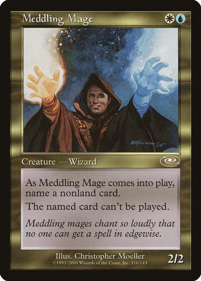 Meddling Mage • Creature — Human Wizard (Planeshift) - MTG Assist