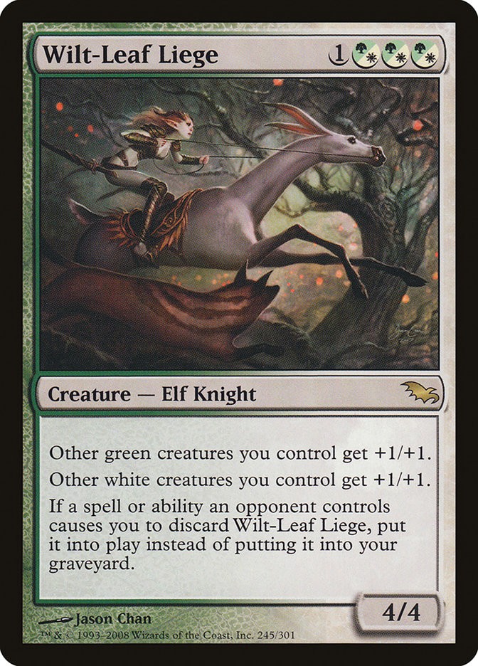 Wilt-Leaf Liege • Creature — Elf Knight (Shadowmoor) - MTG Assist