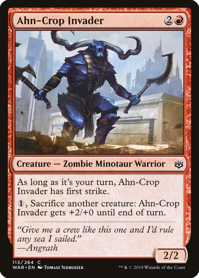 Ahn Crop Invader Creature Zombie Minotaur Warrior War of the