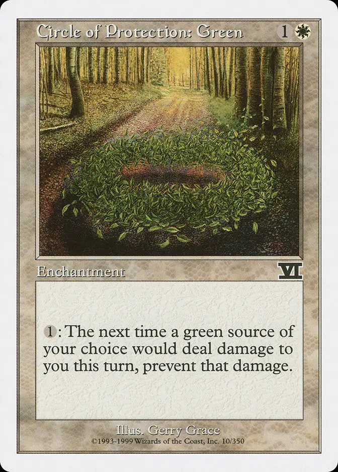 Circle of Protection  Green (Classic Sixth Edition)