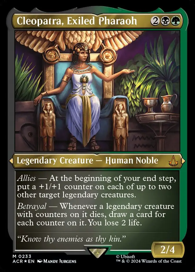 Cleopatra, Exiled Pharaoh • Legendary Creature — Human Noble (Assassin ...