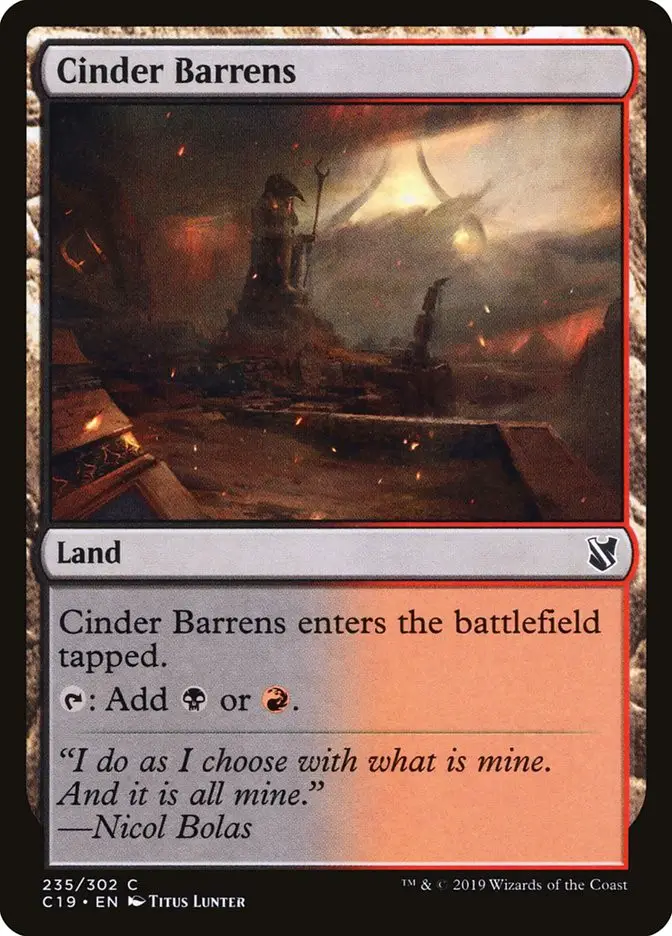 Cinder Barrens (Commander 2019)