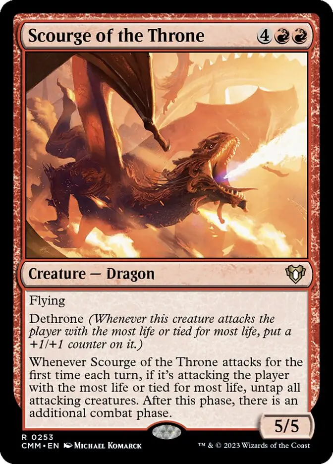 Scourge of the Throne • Creature — Dragon (Commander Masters) - MTG Assist