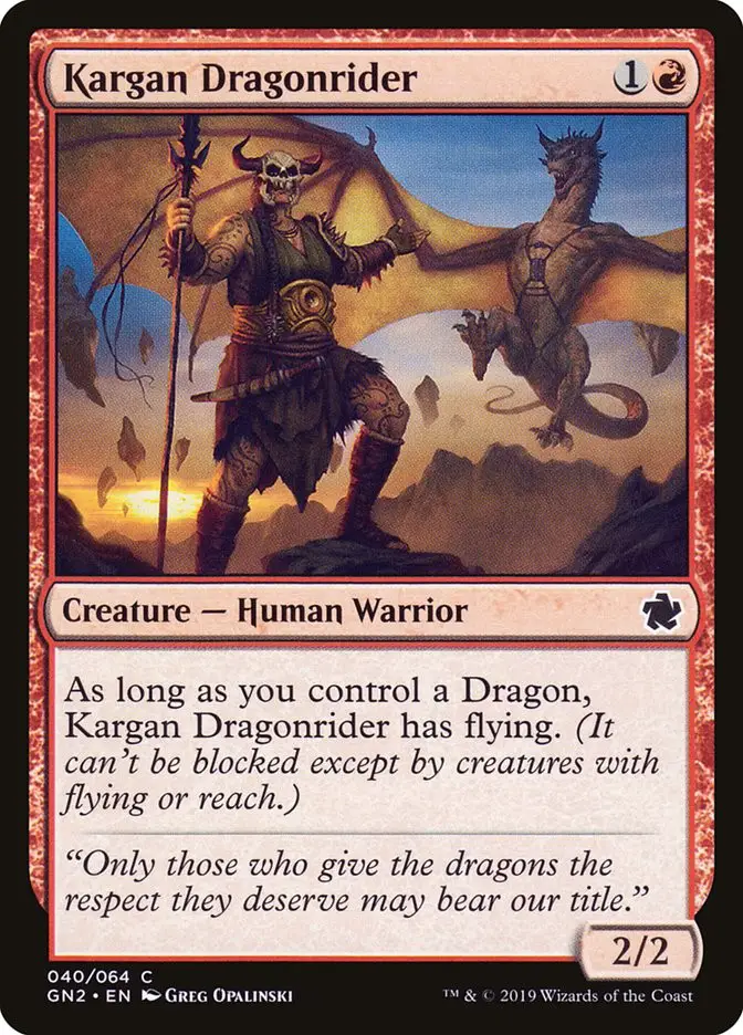 Kargan Dragonrider (Game Night 2019)