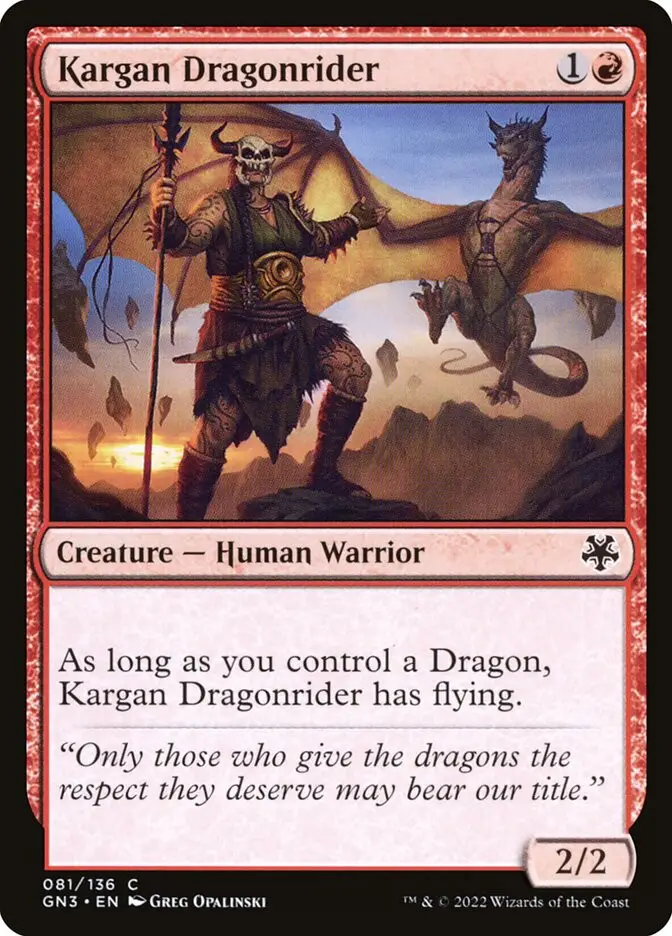 Kargan Dragonrider (Game Night: Free-for-All)