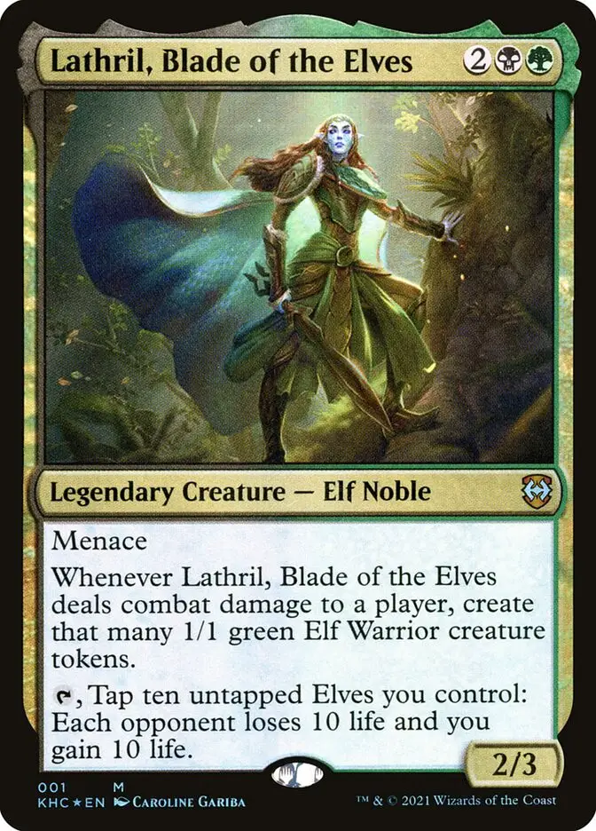 Lathril, Blade of the Elves • Legendary Creature — Elf Noble (Kaldheim ...