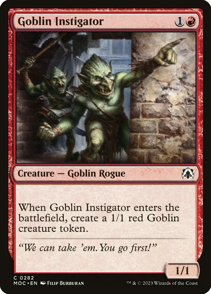 Goblin Instigator (March of the Machine Commander)