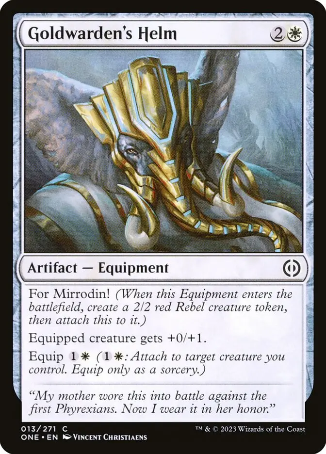 Goldwarden s Helm (Phyrexia: All Will Be One)