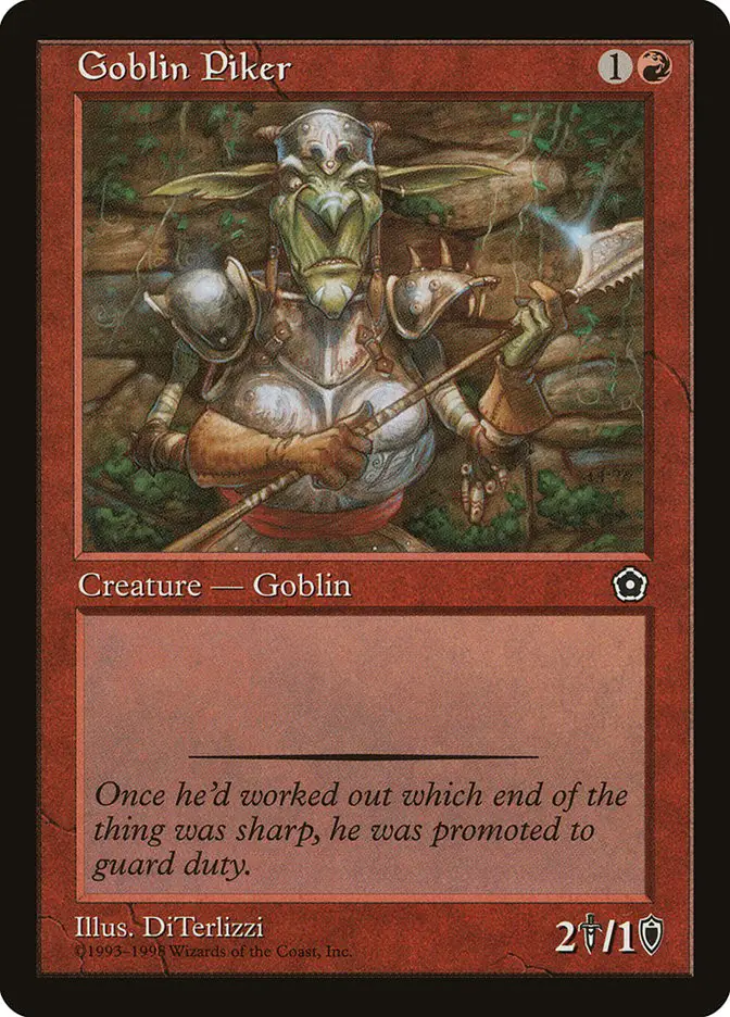 Goblin Piker • Creature — Goblin Warrior (portal Second Age) - Mtg Assist